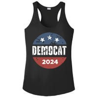 Democat Cat Lover Kamala Harris For President 2024 Ladies PosiCharge Competitor Racerback Tank