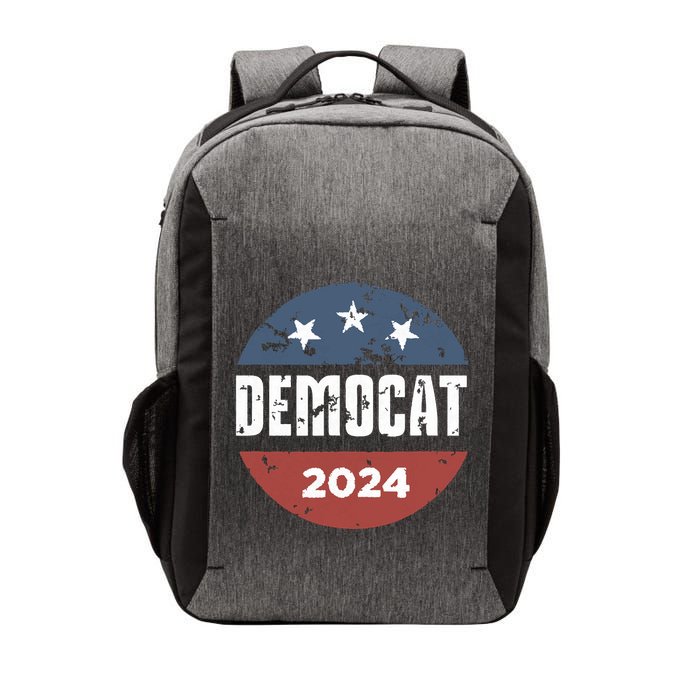 Democat Cat Lover Kamala Harris For President 2024 Vector Backpack