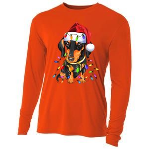 Dachshund Christmas Loves Led Gift Funny Gift Cute Dog Lovers Gift Cooling Performance Long Sleeve Crew