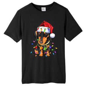 Dachshund Christmas Loves Led Gift Funny Gift Cute Dog Lovers Gift Tall Fusion ChromaSoft Performance T-Shirt