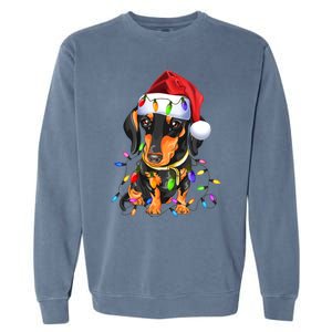 Dachshund Christmas Loves Led Gift Funny Gift Cute Dog Lovers Gift Garment-Dyed Sweatshirt