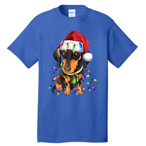 Dachshund Christmas Loves Led Gift Funny Gift Cute Dog Lovers Gift Tall T-Shirt