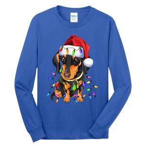 Dachshund Christmas Loves Led Gift Funny Gift Cute Dog Lovers Gift Tall Long Sleeve T-Shirt