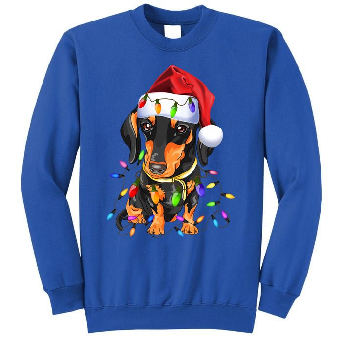 Dachshund Christmas Loves Led Gift Funny Gift Cute Dog Lovers Gift Tall Sweatshirt