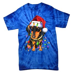 Dachshund Christmas Loves Led Gift Funny Gift Cute Dog Lovers Gift Tie-Dye T-Shirt