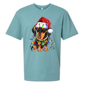 Dachshund Christmas Loves Led Gift Funny Gift Cute Dog Lovers Gift Sueded Cloud Jersey T-Shirt