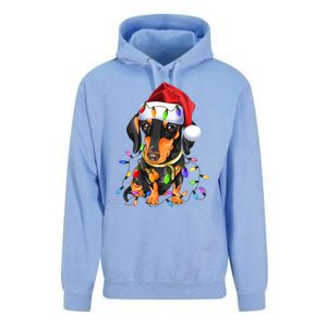 Dachshund Christmas Loves Led Gift Funny Gift Cute Dog Lovers Gift Unisex Surf Hoodie