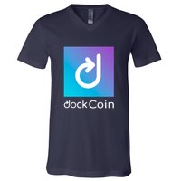 Dock Coin Logo V-Neck T-Shirt