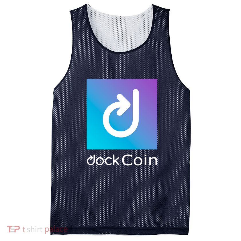 Dock Coin Logo Mesh Reversible Basketball Jersey Tank