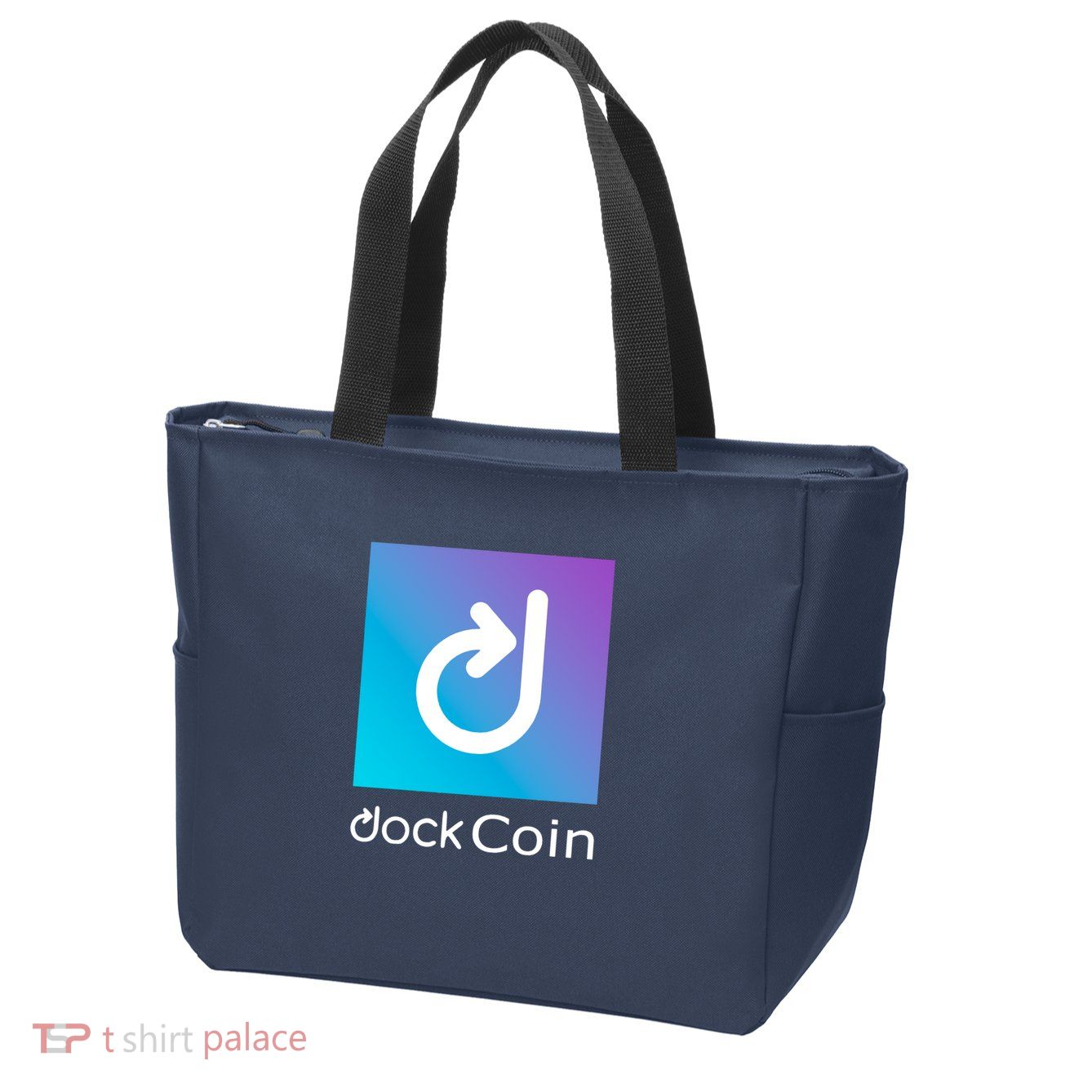 Dock Coin Logo Zip Tote Bag