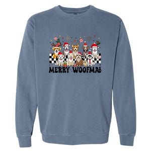 Dog Christmas Merry Woofmas Dog Lover New Year Garment-Dyed Sweatshirt