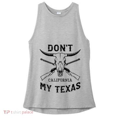 DonT California My Texas Vintage Texan Pride Gift Ladies PosiCharge Tri-Blend Wicking Tank