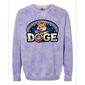 Doge Crypto Meme Department Of Government Efficiency Colorblast Crewneck Sweatshirt