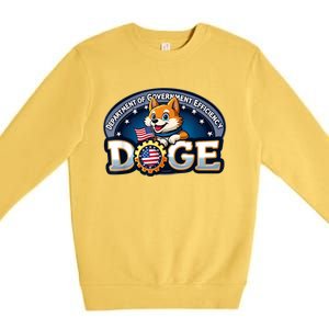 Doge Crypto Meme Department Of Government Efficiency Premium Crewneck Sweatshirt