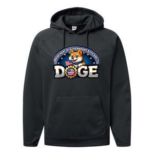 Doge Crypto Meme Department Of Government Efficiency Performance Fleece Hoodie