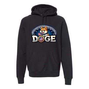 Doge Crypto Meme Department Of Government Efficiency Premium Hoodie