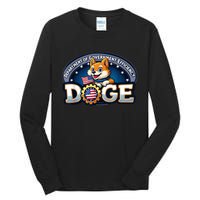 Doge Crypto Meme Department Of Government Efficiency Tall Long Sleeve T-Shirt