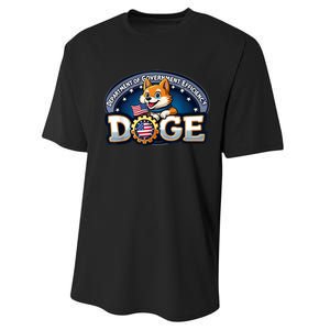 Doge Crypto Meme Department Of Government Efficiency Performance Sprint T-Shirt