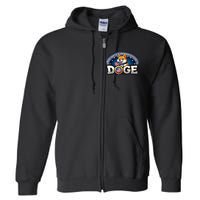 Doge Crypto Meme Department Of Government Efficiency Full Zip Hoodie