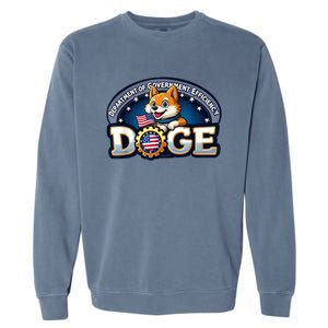 Doge Crypto Meme Department Of Government Efficiency Garment-Dyed Sweatshirt