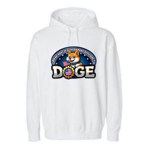 Doge Crypto Meme Department Of Government Efficiency Garment-Dyed Fleece Hoodie