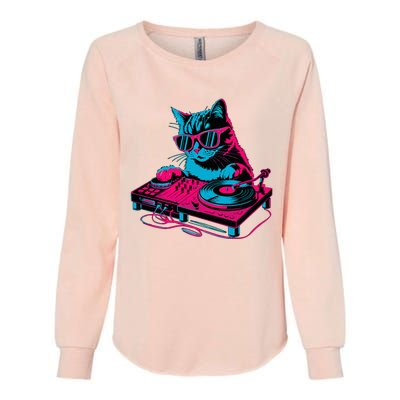 Dj Cat Music Womens California Wash Sweatshirt