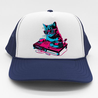 Dj Cat Music Trucker Hat