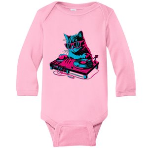 Dj Cat Music Baby Long Sleeve Bodysuit