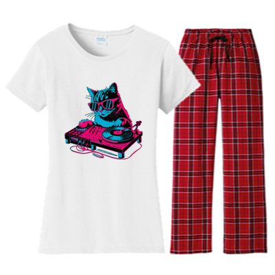 Dj Cat Music Women's Flannel Pajama Set