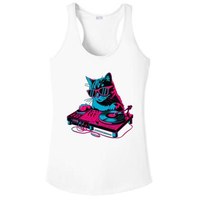 Dj Cat Music Ladies PosiCharge Competitor Racerback Tank