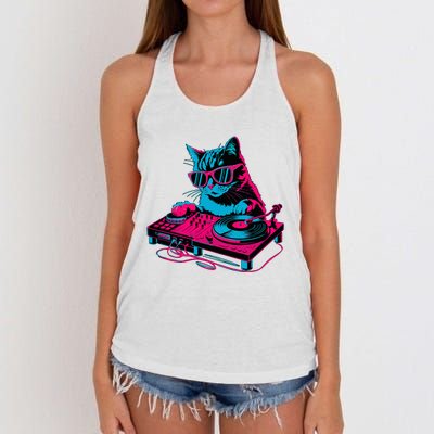 Dj Cat Music Women's Knotted Racerback Tank