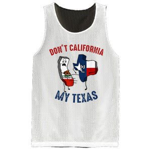 Don't California My Texas Funny Mesh Reversible Basketball Jersey Tank