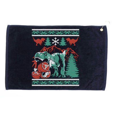 Dinosaur Christmas Meat Eating Dino Grommeted Golf Towel