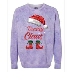 Daddy Claus Matching Family Merry Christmas Santa Funny Meaningful Gift Colorblast Crewneck Sweatshirt