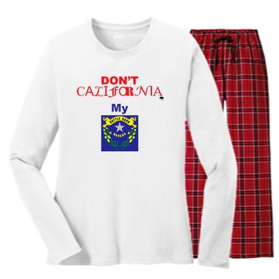 DonT California My Nevada Women's Long Sleeve Flannel Pajama Set 