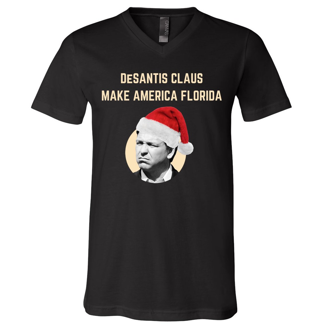 Desantis Claus Make America Florida Christmas V-Neck T-Shirt