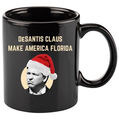Desantis Claus Make America Florida Christmas 11oz C Handle Ceramic Mug