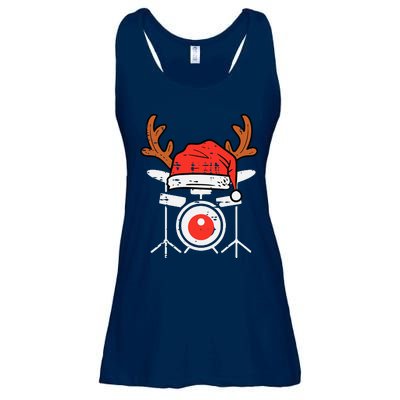 Drums Christmas Music Instrument Band Drummer Rock Xmas Ladies Essential Flowy Tank