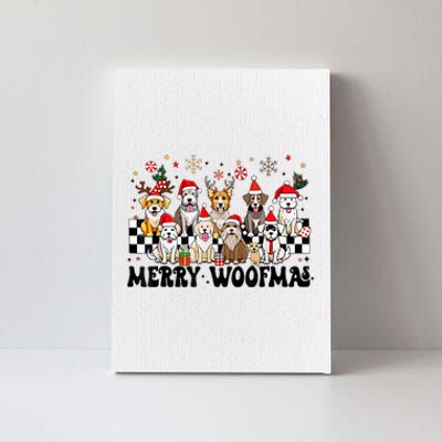 Dog Christmas Merry Woofmas Dog Lover New Year Canvas