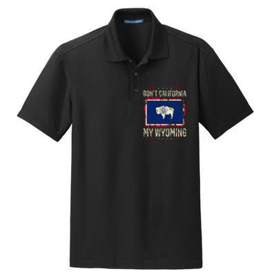 DonT California My Wyoming Antiliberal Conservative Pride Dry Zone Grid Polo