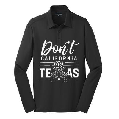 Dont California My Texas Lover Texans Texan State Silk Touch Performance Long Sleeve Polo