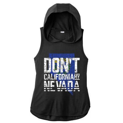 Dont California My Nevada Ladies PosiCharge Tri-Blend Wicking Draft Hoodie Tank