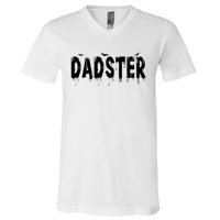 Dadster Couple Matching Family Mom Dad Halloween Party V-Neck T-Shirt