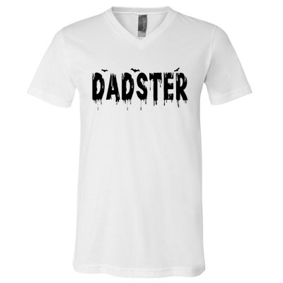 Dadster Couple Matching Family Mom Dad Halloween Party V-Neck T-Shirt