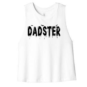 Dadster Couple Matching Family Mom Dad Halloween Party Women's Racerback Cropped Tank