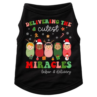 Delivering Cutest Miracles Labor & Delivery Nurse Christmas Doggie Tank