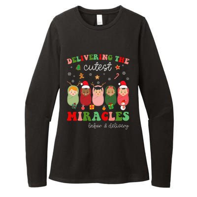 Delivering Cutest Miracles Labor & Delivery Nurse Christmas Womens CVC Long Sleeve Shirt