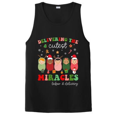 Delivering Cutest Miracles Labor & Delivery Nurse Christmas PosiCharge Competitor Tank