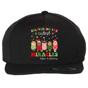 Delivering Cutest Miracles Labor & Delivery Nurse Christmas Wool Snapback Cap