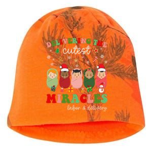 Delivering Cutest Miracles Labor & Delivery Nurse Christmas Kati - Camo Knit Beanie